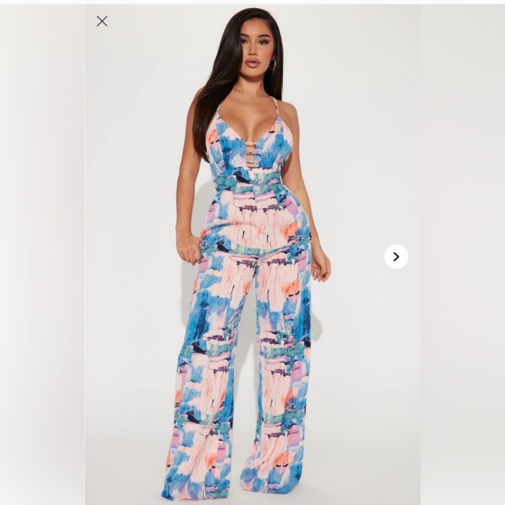 - Multicolor Abstract Jumpsuit - Picture 5 of 5